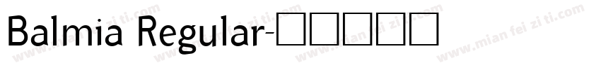 Balmia Regular字体转换